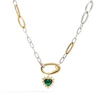 Charm Dodo Donna Cuore in Oro giallo Malachite 1.6 Ct DMC6015-HEART-MYA9G - DMC6015-HEART-MYA9G